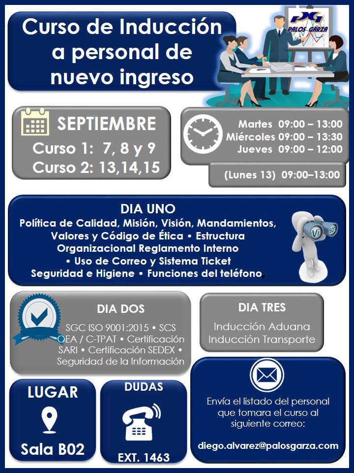 Invitacion a curso de Inducción